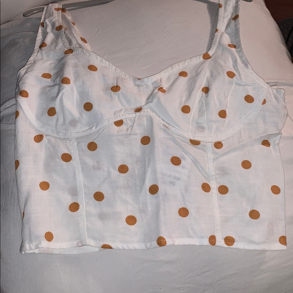 🆕 - Polka Dot juniors Crop Top & Ruffle Skirt Two Piece Set - Picture 4 of 7
